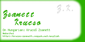 zsanett krucso business card