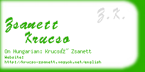 zsanett krucso business card